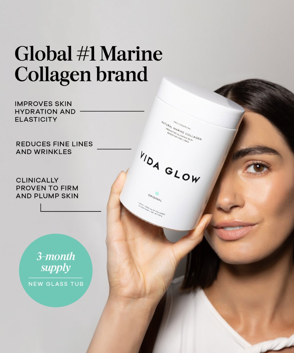 Vida Glow Natural Marine Collagen Powder Jar 