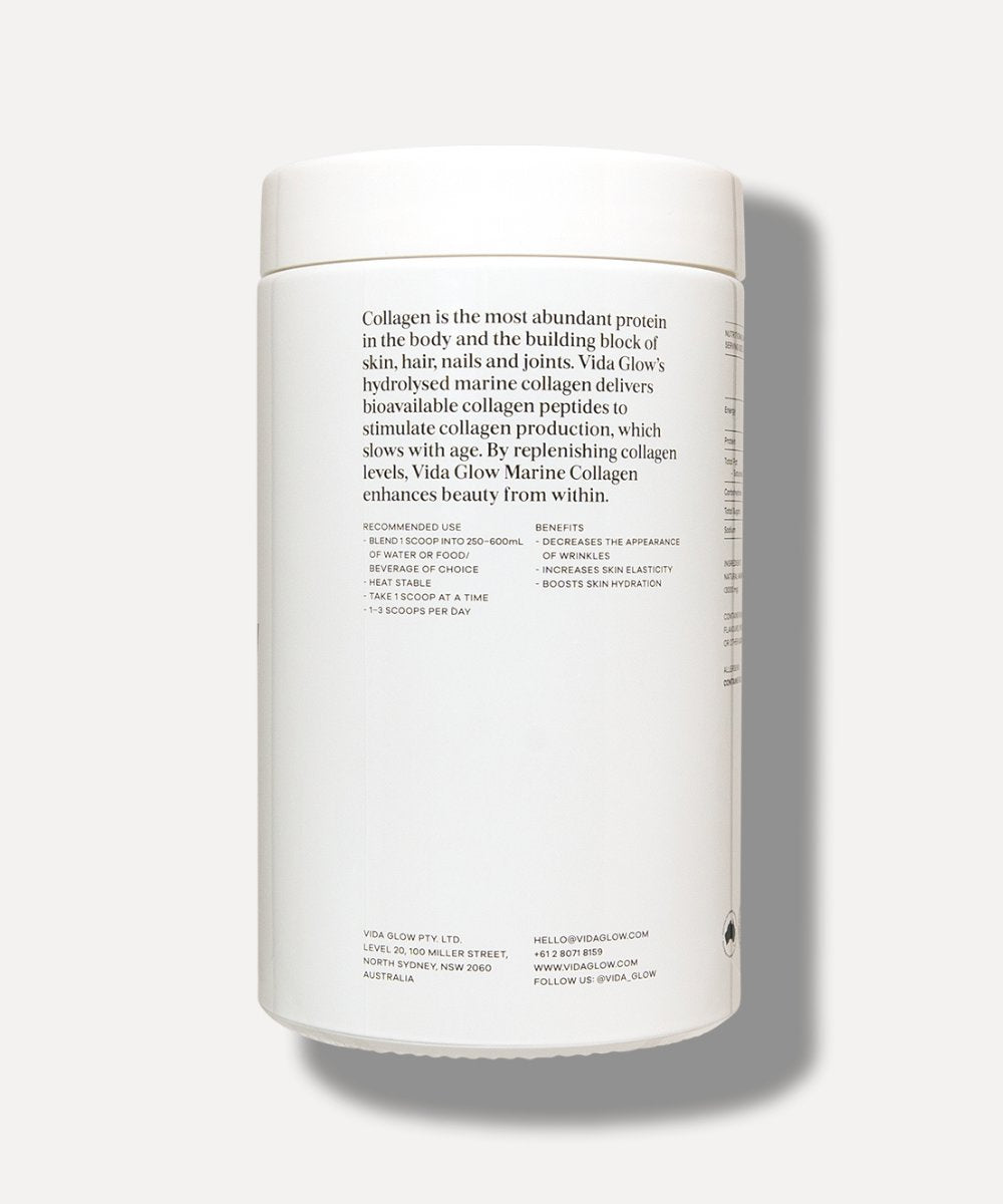 Vida Glow Natural Marine Collagen Powder Jar 
