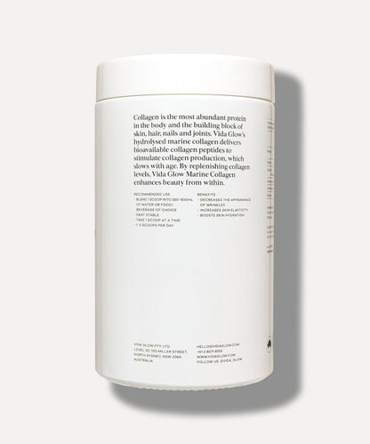 Vida Glow Natural Marine Collagen Powder Jar 