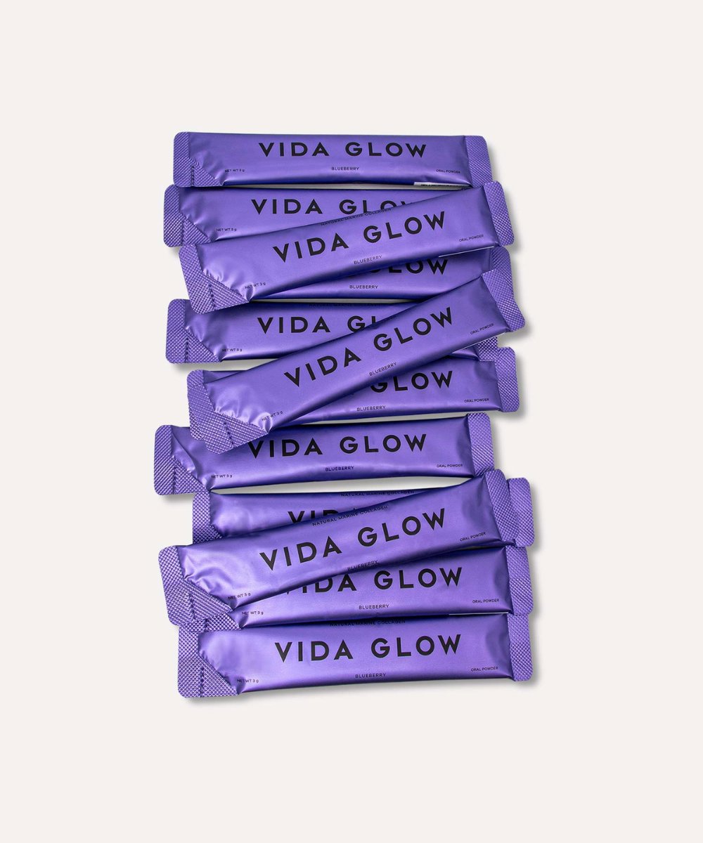 Vida Glow Natural Marine Collagen Sachets Blueberry 