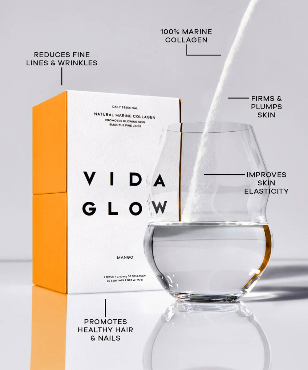 Vida Glow Natural Marine Collagen Sachets Mango 