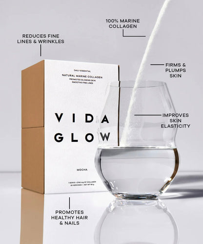 Vida Glow Natural Marine Collagen Sachets Mocha 