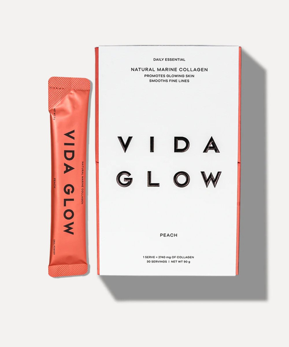 Vida Glow Natural Marine Collagen Sachets Peach 