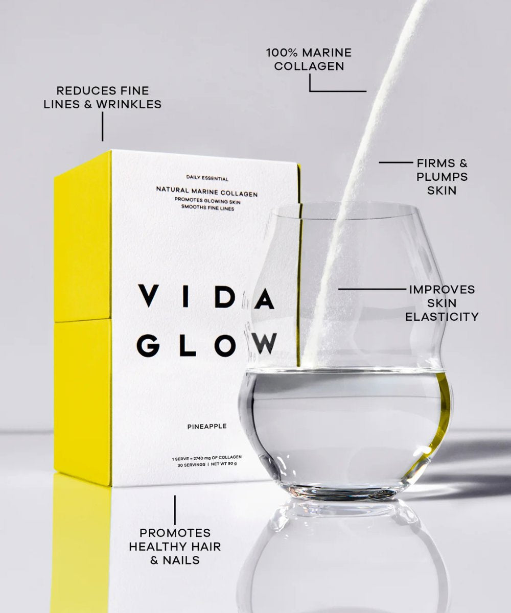Vida Glow Natural Marine Collagen Sachets Pineapple 