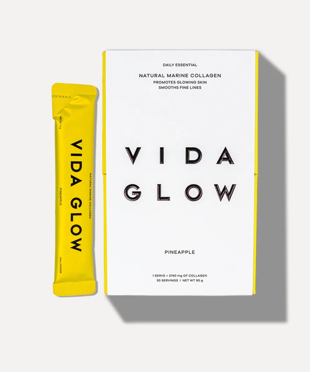 Vida Glow Natural Marine Collagen Sachets Pineapple 
